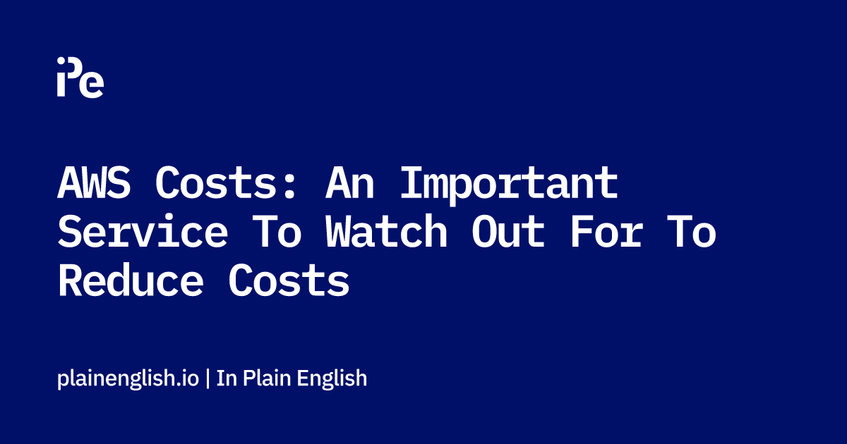 AWS Costs: An Important Service To Watch Out For To Reduce Costs
