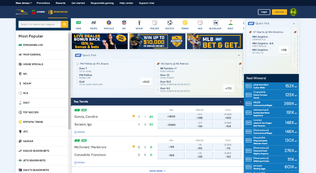 betrivers sports betting website