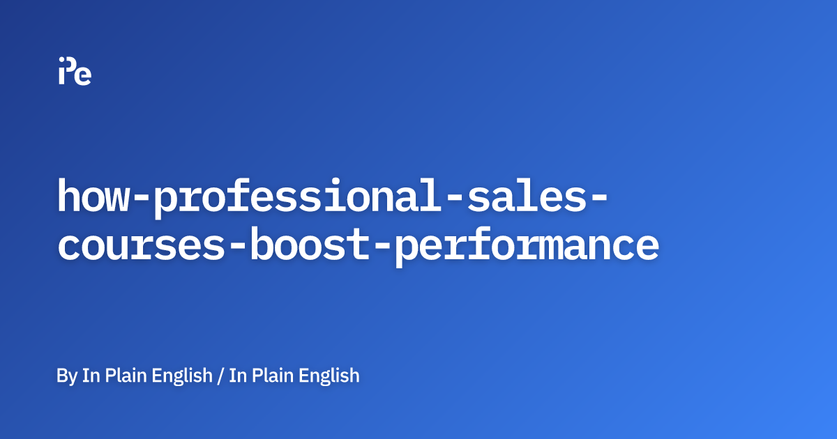 How Professional Sales Courses Boost Performance