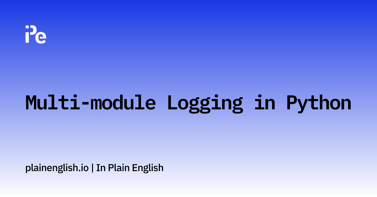 Multi-module Logging in Python