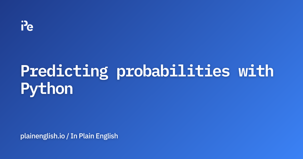 Predicting probabilities with Python