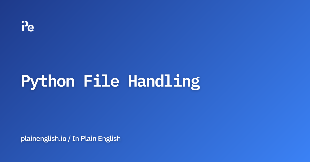 Python File Handling