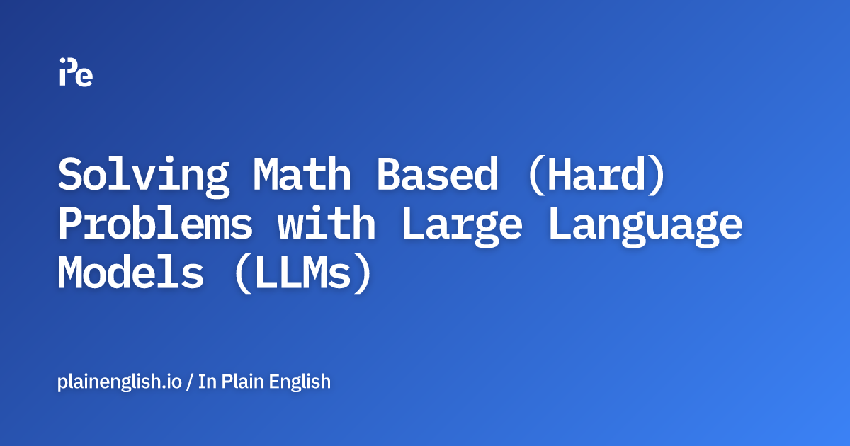 Solving Math Based (Hard) Problems with Large Language Models (LLMs)