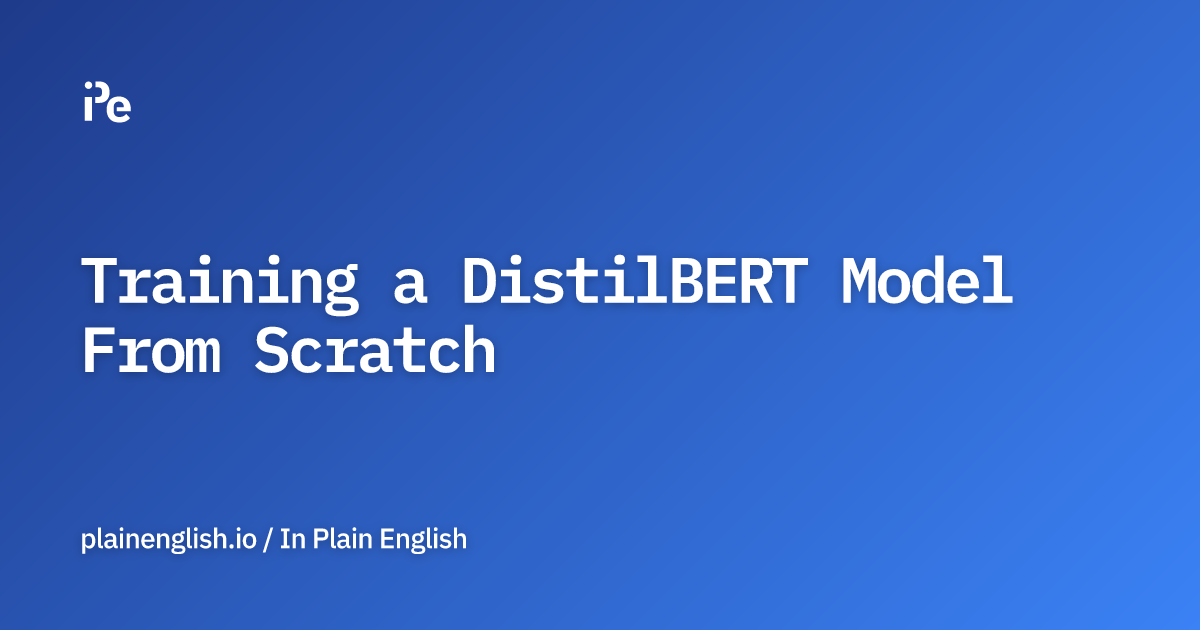 Training a DistilBERT Model From Scratch