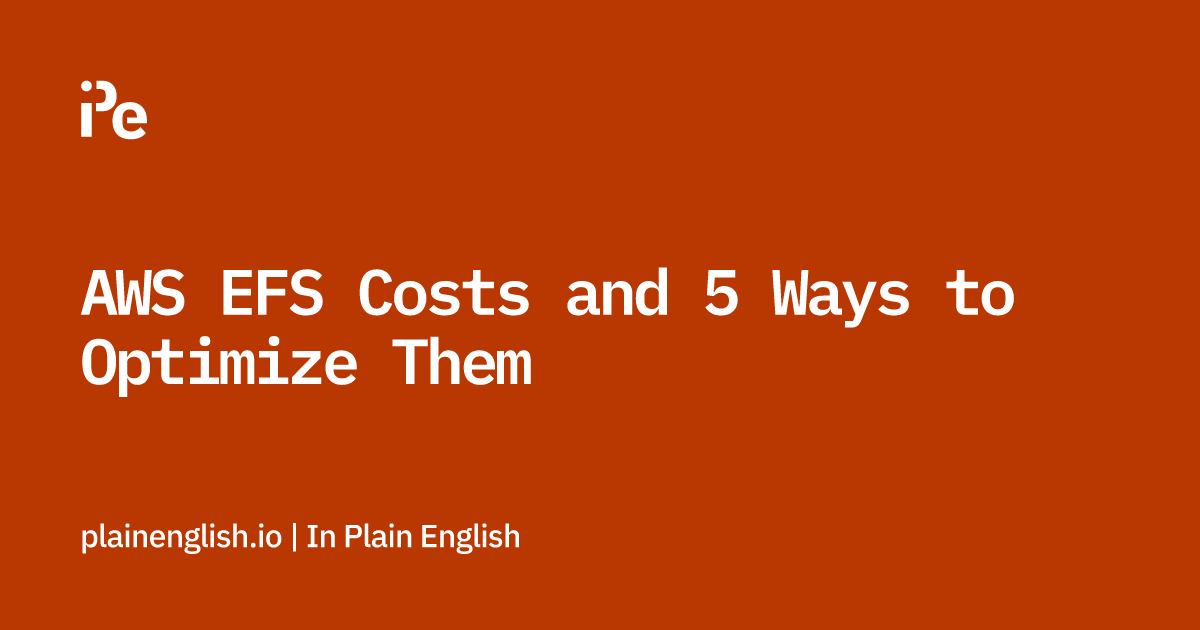 AWS EFS Costs and 5 Ways to Optimize Them