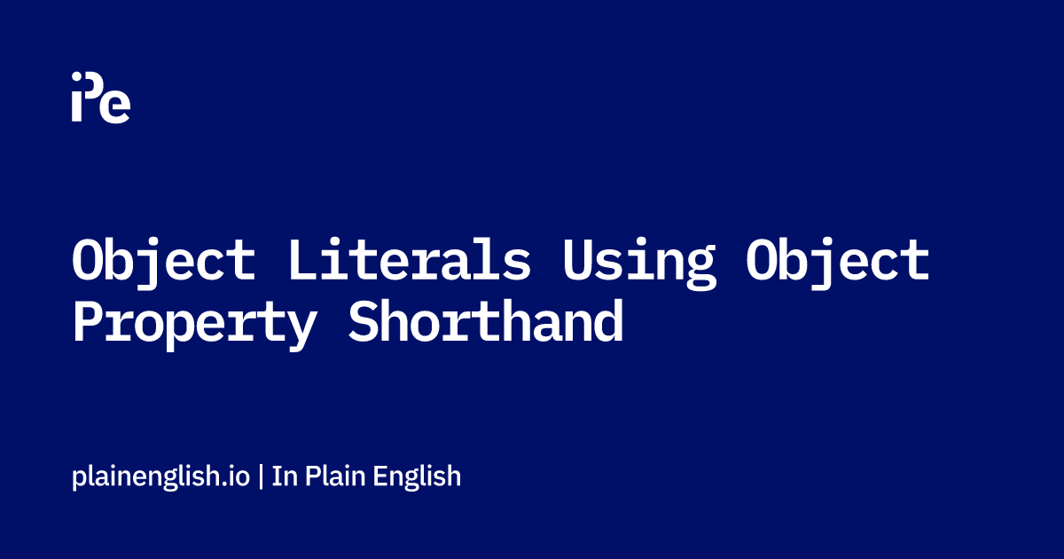 object property assignment shorthand