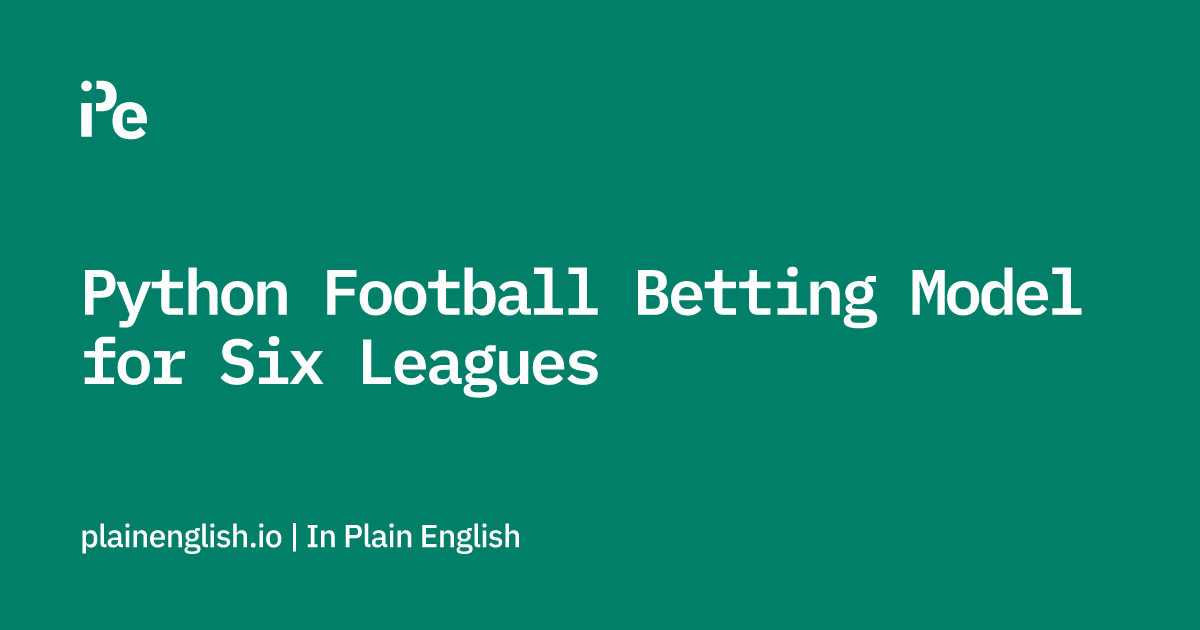 Create Your Own Football Betting Odds - English Premier League