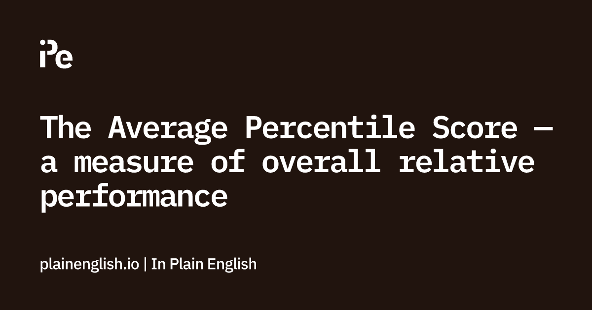 The Average Percentile Score — a measure of overall relative performance