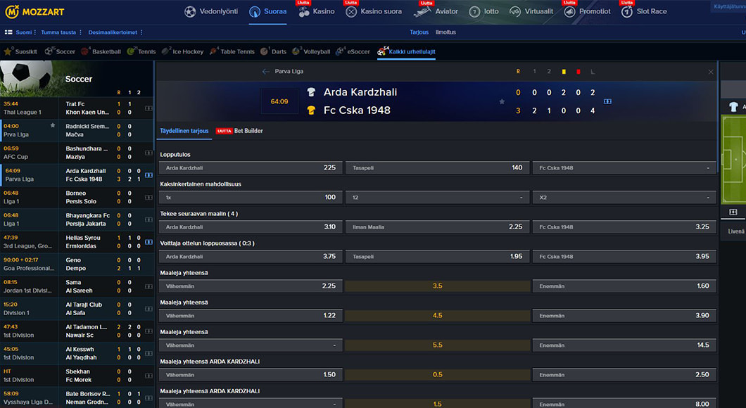 Football Live Casino in Finland
