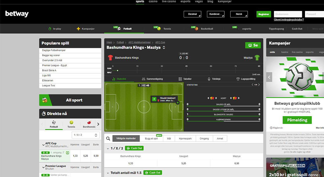 Football Live Casino in Norway