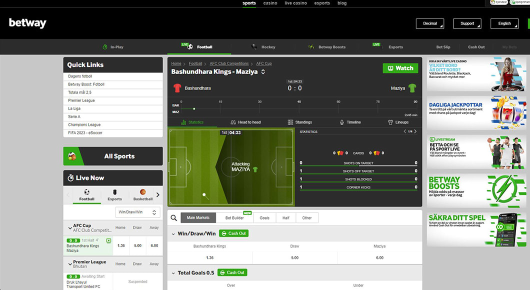 Soccer Live Casino in Sweden