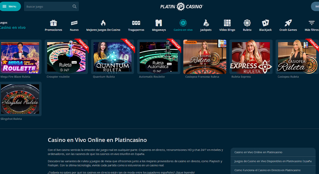 Live Dealer Casino in Spain