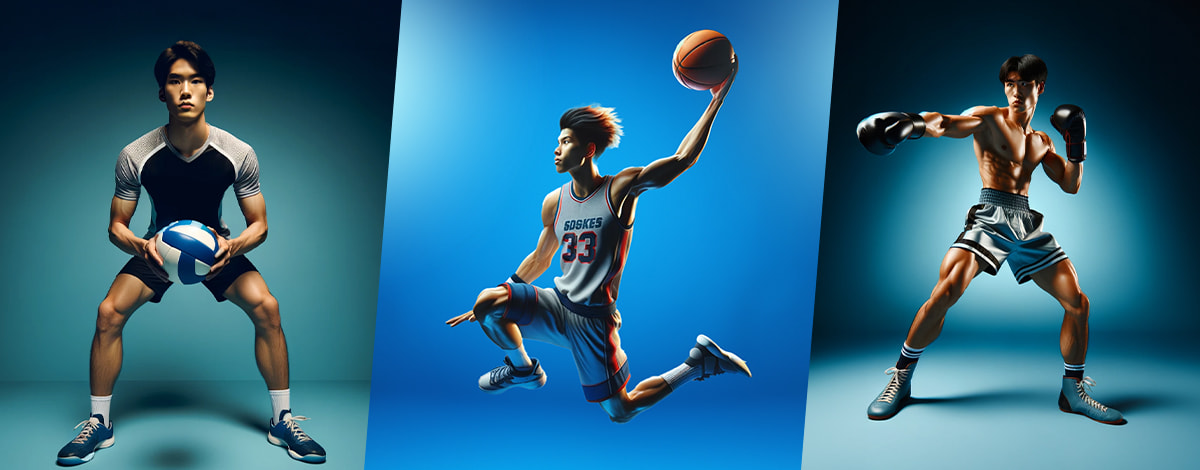 Basketball, Boxing, Volleyball