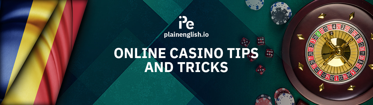 Malaysian flag and a roulette table, along with the text 'Online Casino Tips and Tricks'