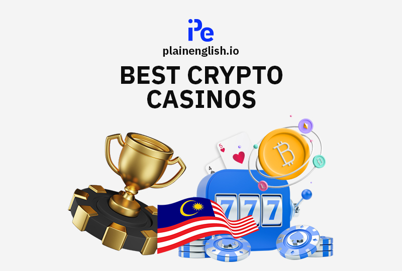 A Slotmachine, a Bitcoin an the Malaysian flag.